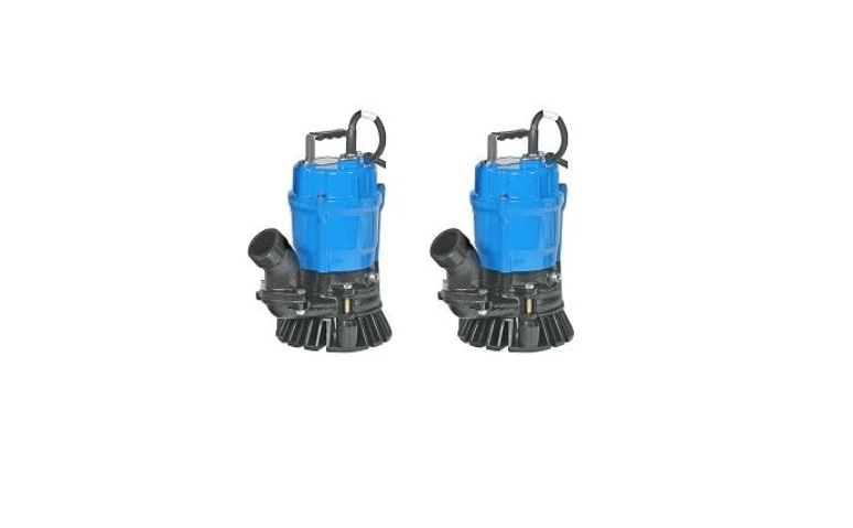 Tsurumi HS2.4S; semi-vortex submersible trash pump w/agitator, 1/2hp, 115V, 2" discharge