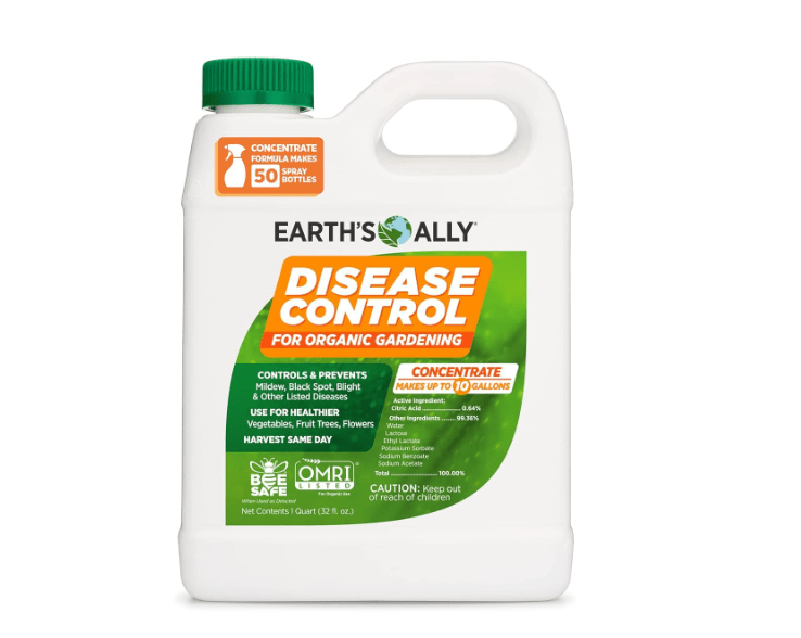 
Earth's Ally Disease Control Concentrate for Plants Concentrate 32 oz | Fungicide Treatment for Powdery Mildew, Blight, Black Spot, Fungus - Use on