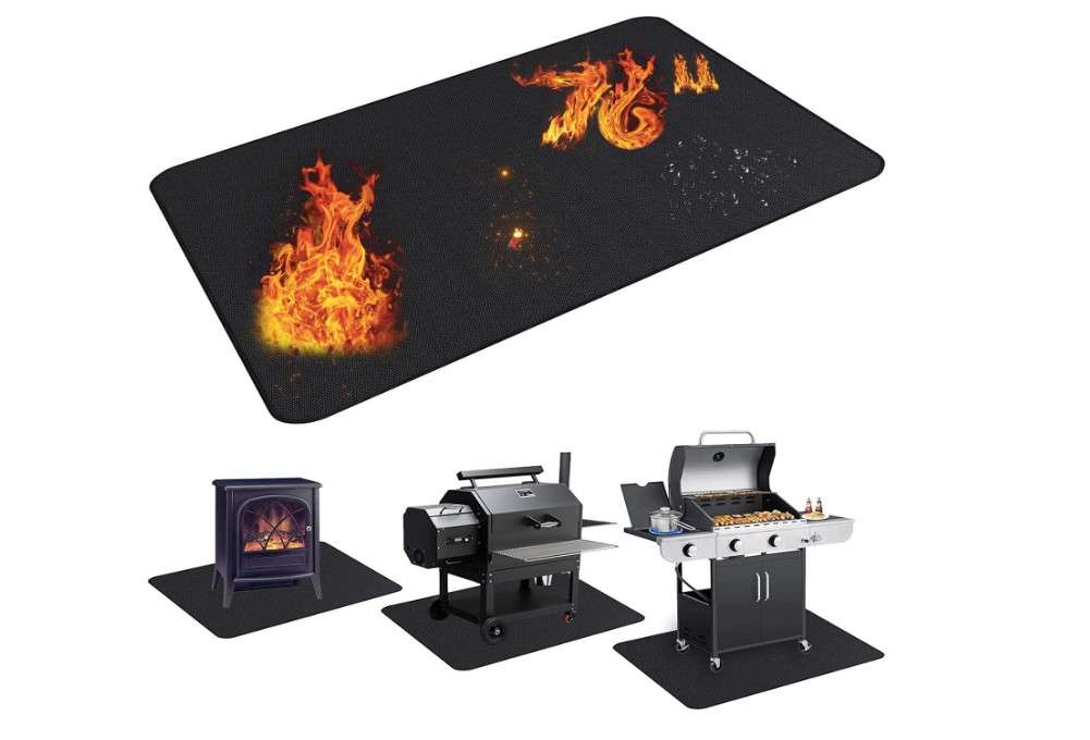 UBeesize Large 76x48 inches Under Grill Mat for Outdoor Grill,Double-Sided Fireproof Grill Pad for Fire Pit,Indoor Fireplace Mat Fire Pit Mat,Oil-Proof...
