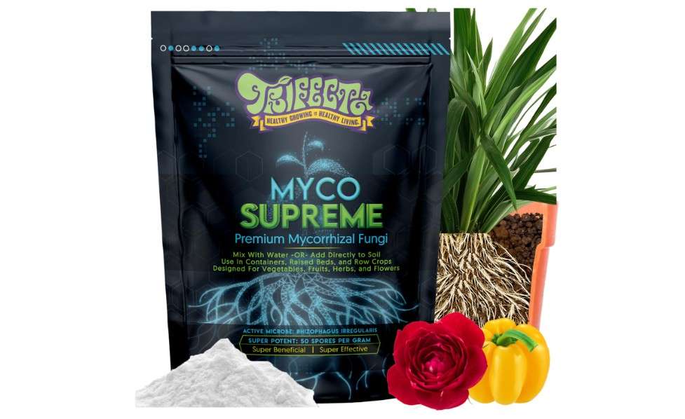 Trifecta Myco Supreme Mycorrhizal Fungi for Soil, Plant Root Stimulator, Ultra Concentrated Mycorrhizae for Strong Roots & Living Soil, Tree, Rose and...