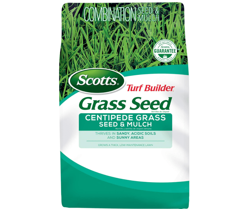 
Scotts Turf Builder Centipede Grass Seed & Mulch, Grows a Thick, Low-Maintenance Lawn, 5 lbs