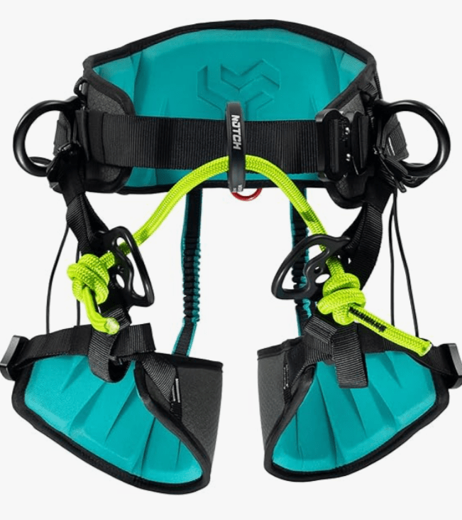 Notch Catalyst Harness, Custom EVA Molded Back & Leg panels, Integrated Ventilation Channels, Multiple Adjustment Points