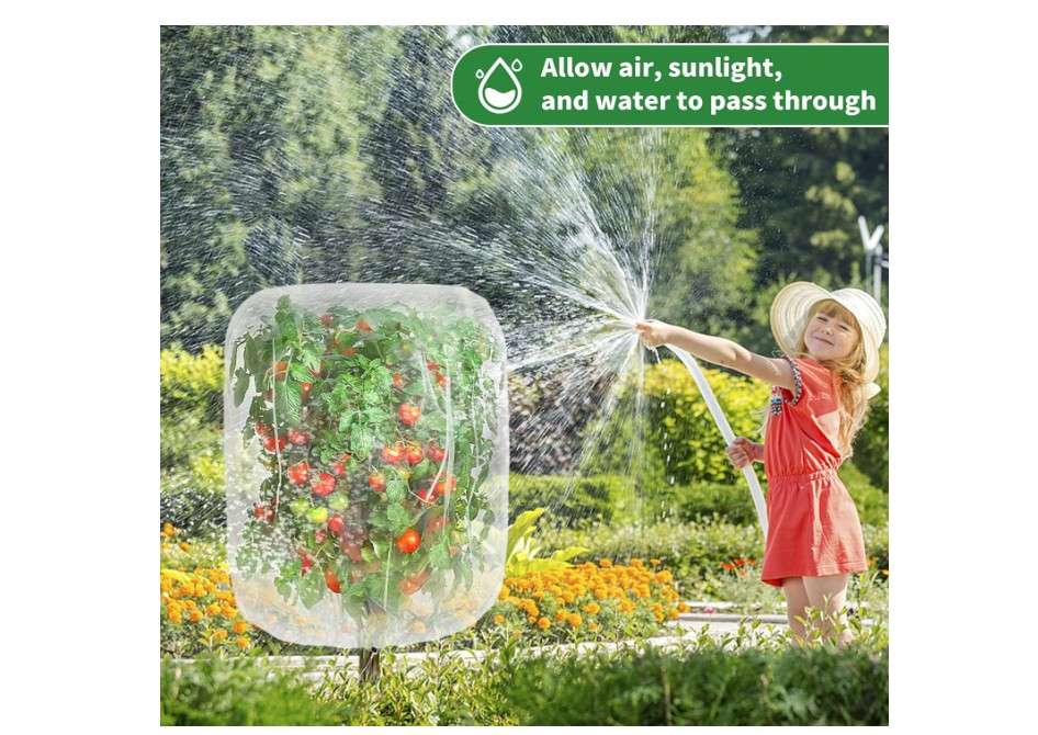 afzdby Garden Mesh Netting with Drawstring,Plants Cover Protection from Anti Birds,Bugs,Cicadas,and Insects-Pest Barrier Bag for Blueberry Bushes,Citrus...