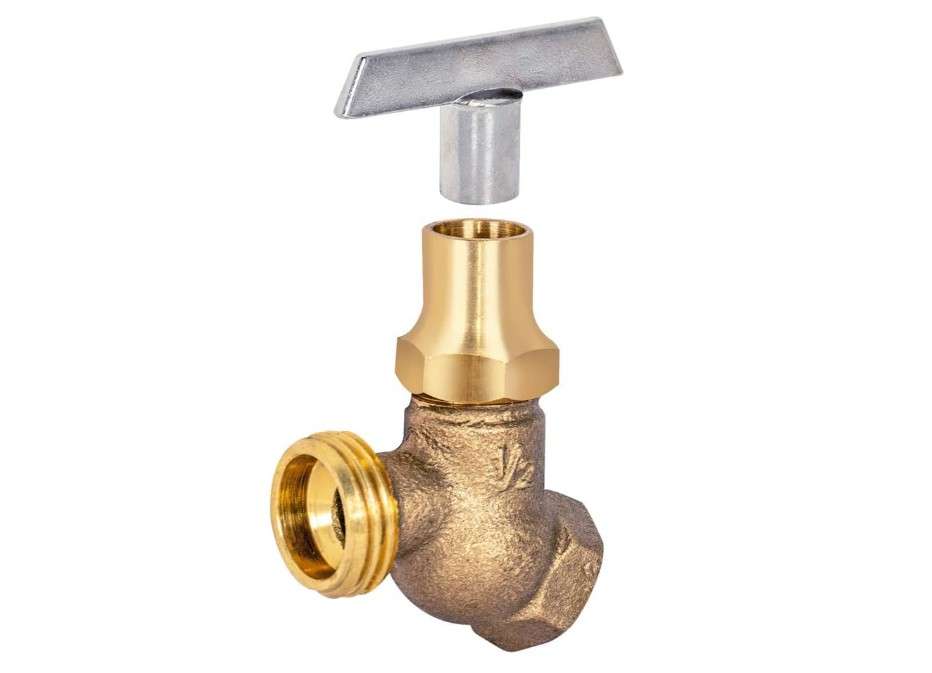 EZ-FLO 20213 Female Loose Key Hose Bibb, 3/4 inch FIP x 1/2 inch MHT, Brass