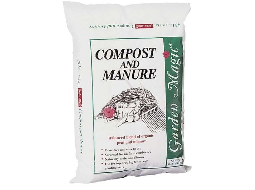 Michigan Peat Compost and Manure Blend, Garden Magic Mix with Odor-Free Blend, 40 Lbs - Outdoor Lawn and Gardening Mixture with Nutrients and Minerals for Soil Potting and Planting
