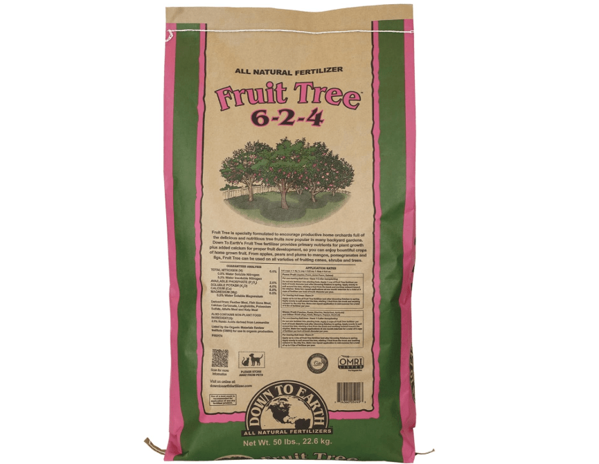 Down to Earth Organic Fruit Tree Fertilizer Mix 6-2-4, 50 lb