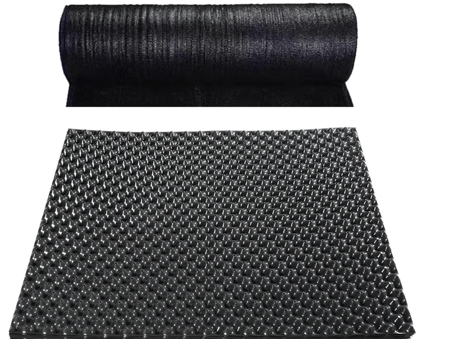 Plastic Outdoor Drainage Board with Geotextile Pot Hole Mesh Pad for Park Garden Patio Balcony Rooftops(50x100cm/19x39in