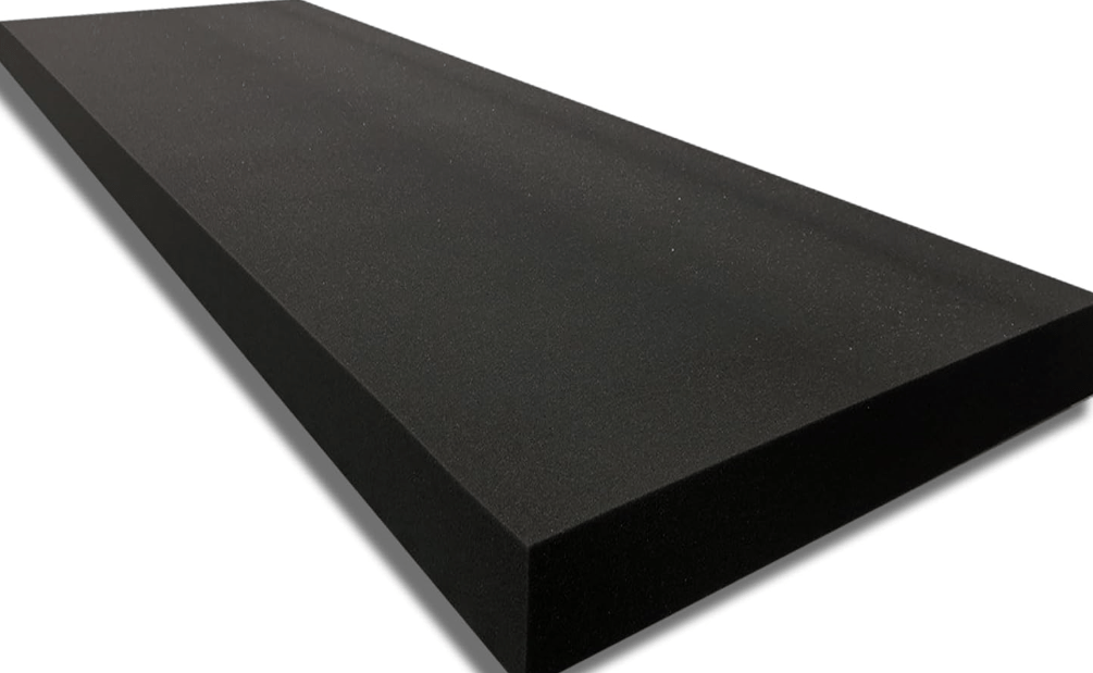 FoamTouch 1" Thick x 24" Wide x 96" Long Charcoal High Density Foam, Ideal for Foam Padding, Seat Replacement, Chair Cushion Replacement