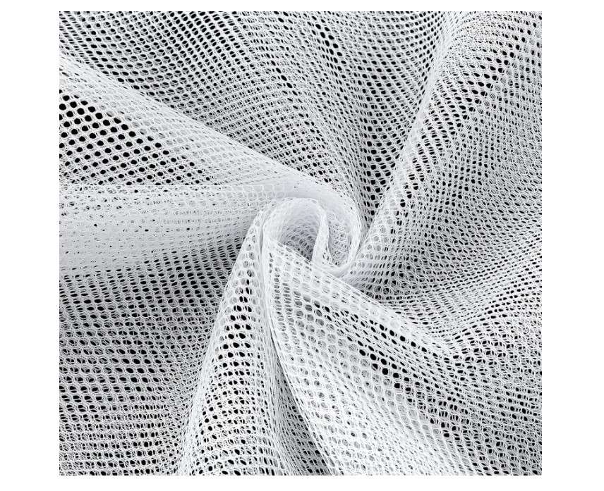 63 x 59 Inch White Mesh Fabric, Slightly Stretch Mesh Fabric Cuttable Netting Fabrics Meshes for Sewing Projects Shopping Bag Backpack Pocket Straps and...