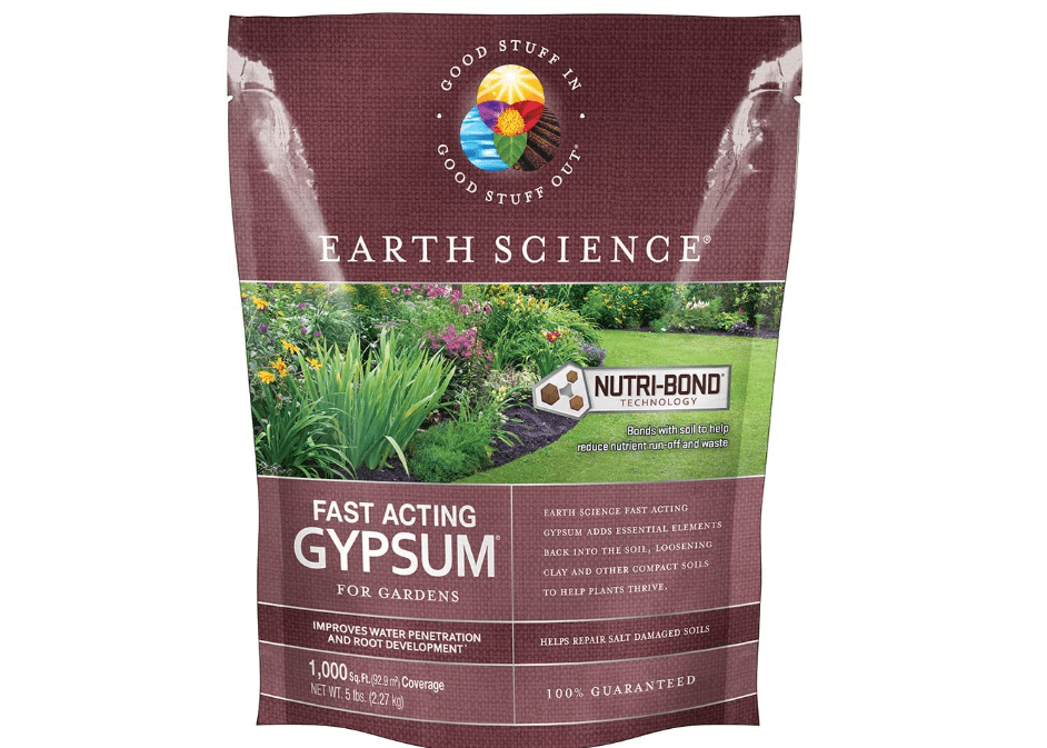 
Earth Science Fast Acting Gypsum—5 lb— Soil Conditioner Adds Calcium, Repairs Salt Damage & Root Growth with Nutri-Bond Runoff Reduction Technology