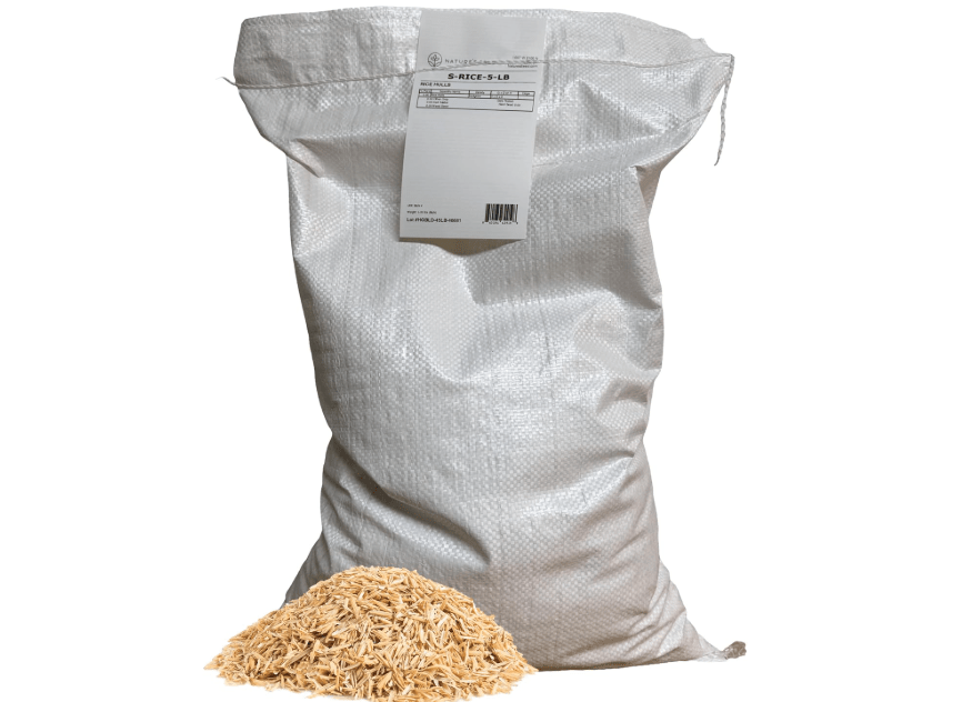 Nature’s Seed Rice Hulls for Gardening, Plants and Chicken Bedding, 5 Lbs