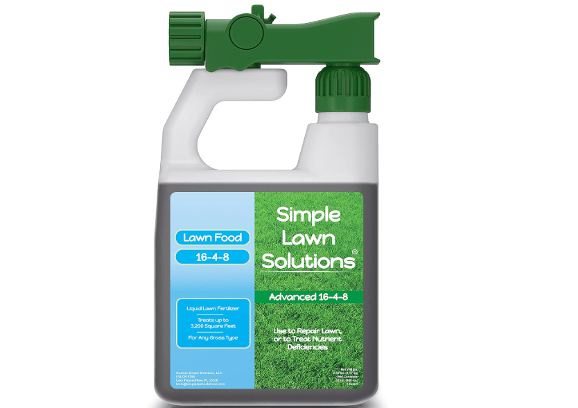 Advanced 16-4-8 Balanced NPK - Lawn Food Quality Liquid Fertilizer - Spring & Summer Concentrated Spray - Any Grass Type - Simple Lawn Solutions