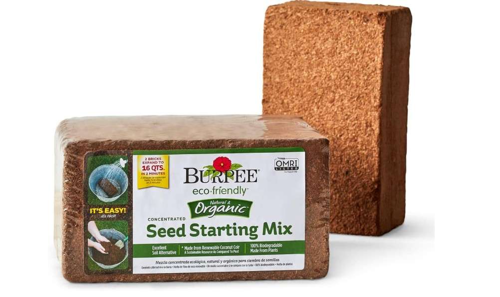 Burpee Organic Coconut Coir Concentrated Seed Starting Mix, 16 Quart
