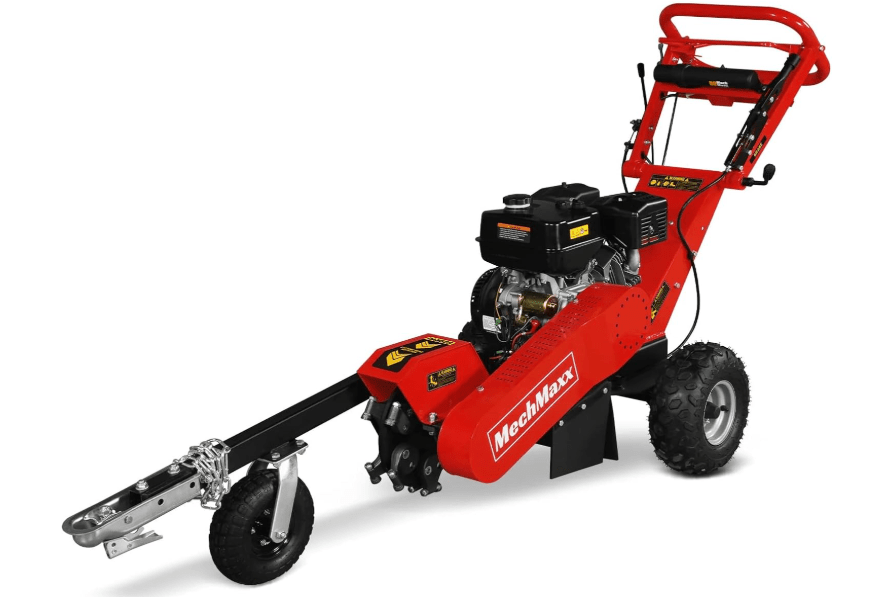 
MechMaxx 15 inch E-Start Ducar 420CC 15HP Gas Power Stump Grinder With Tow Bar/12pcs Alloy Teeth/Rotation Chassis,15'' Cutting Height And