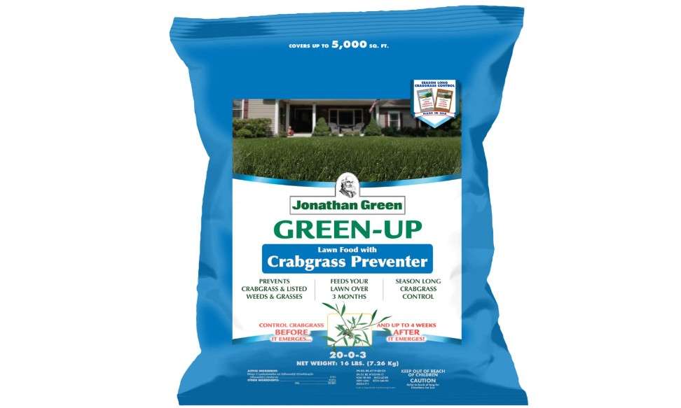 Jonathan Green (10457) Green-Up Lawn Food with Crabgrass Preventer - 20-0-3 Grass Fertilizer & Crabgrass Killer (15,000 Sq. Ft.)
