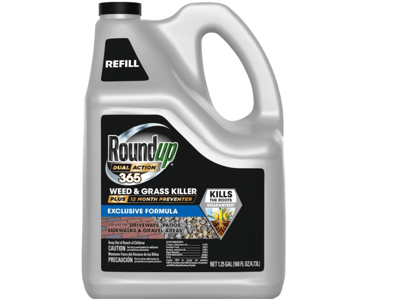Roundup Dual Action 365 Weed & Grass Killer Plus 12 Month Preventer Refill, Kills & Prevents for up to 1 Year, 1.25 gal.