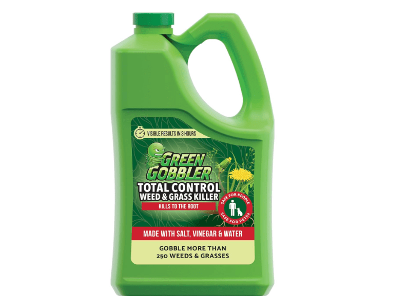 Green Gobbler Natural Total Control Weed & Grass Killer | Made with Concentrated Salt & Vinegar | Pet Safe | Kills to The Root | 1 Gallon Refill