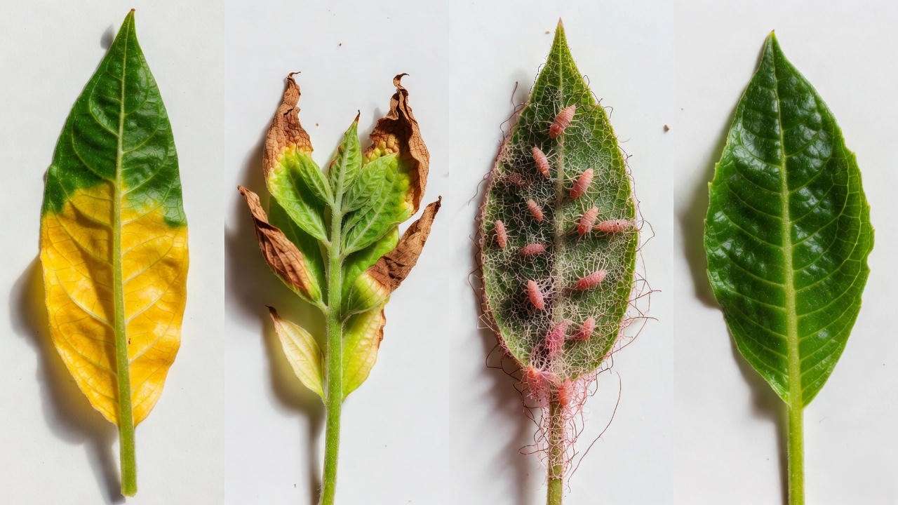 Red Aglaonema problems and solutions: yellow leaves, brown tips, spider mites