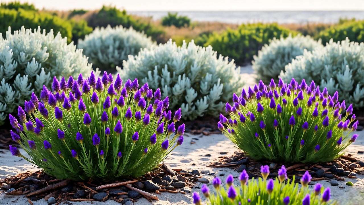Mangrove forest along a shoreline showcasing erosion control and ecological benefits."