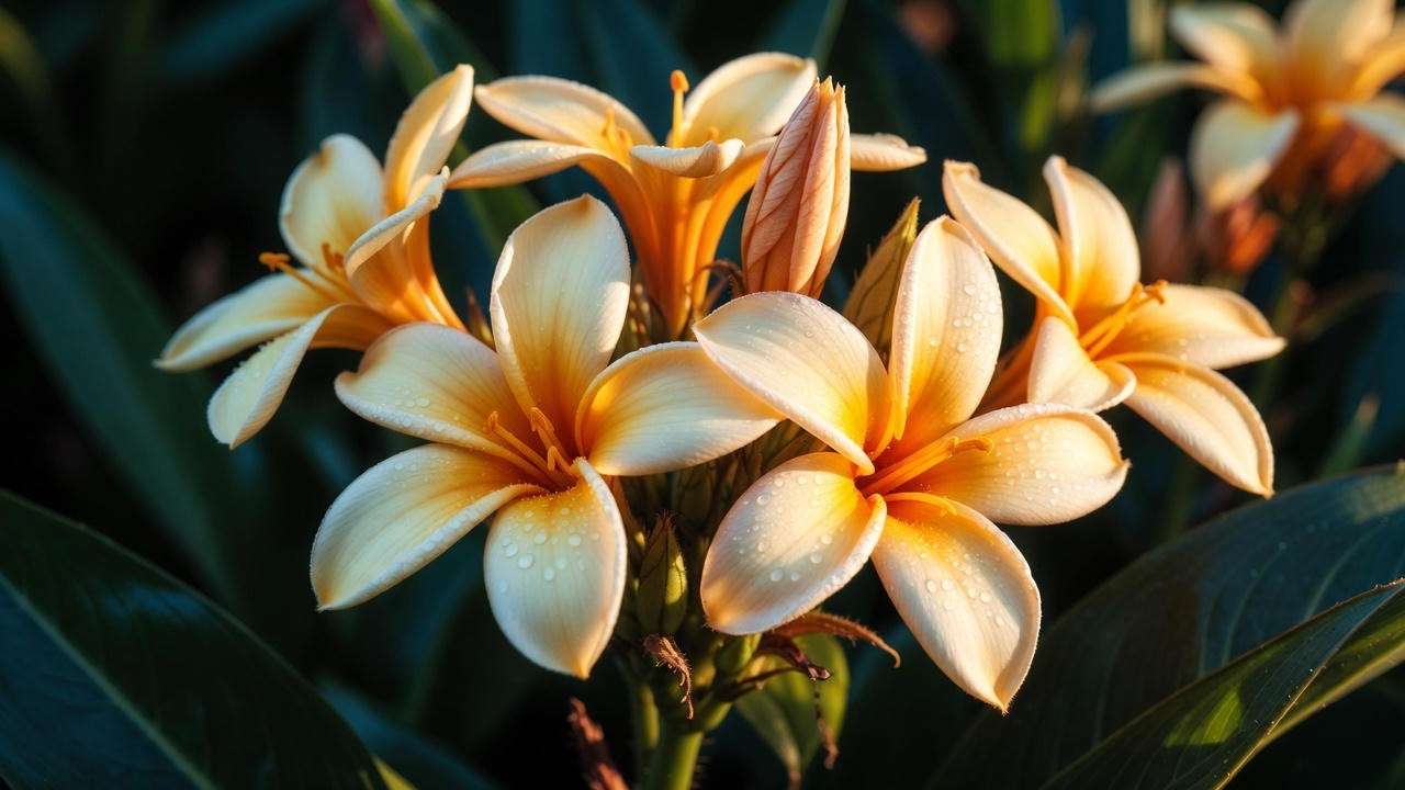 Puakenikeni flowers with intense fragrance and color from proper fertilization
