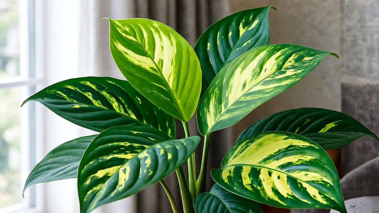 Healthy Trinette plant thriving in bright indirect light near a window."