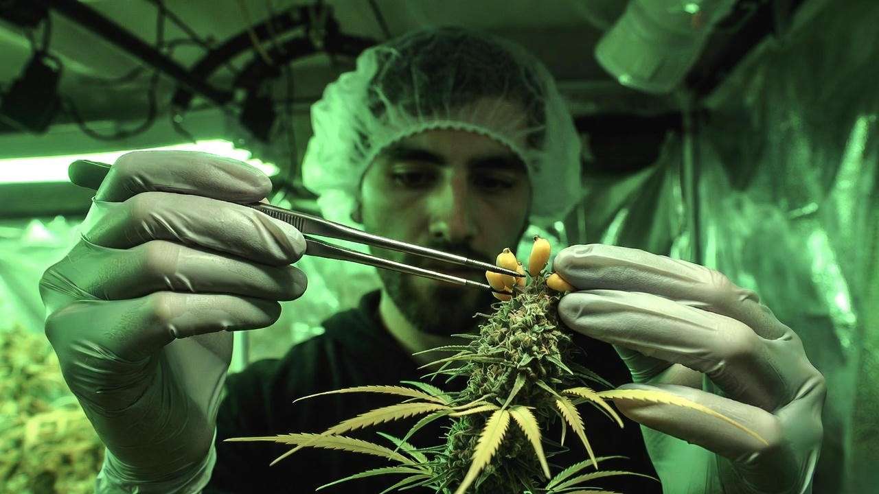 Safe nanner removal technique with tweezers to prevent pollination