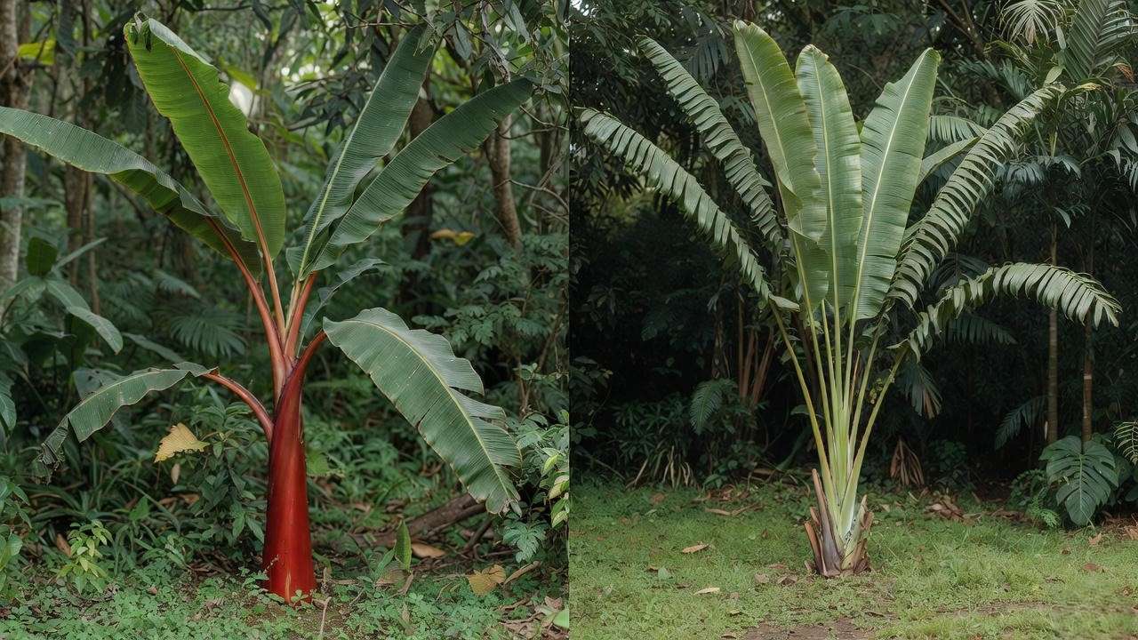Ensete ventricosum vs true palm – why many red “banana palms” are misidentified from day one