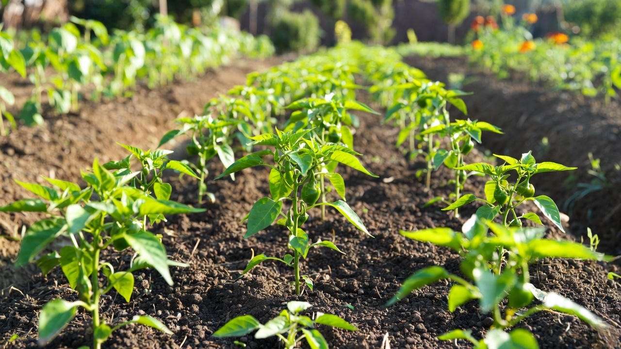 Ideal 60 cm spacing and companion planting for maximum yield on hot banana chilli plants