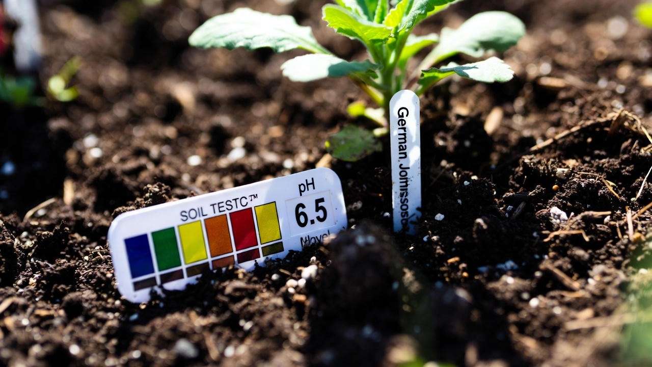 Testing and amending soil pH for German Johnson tomato plants