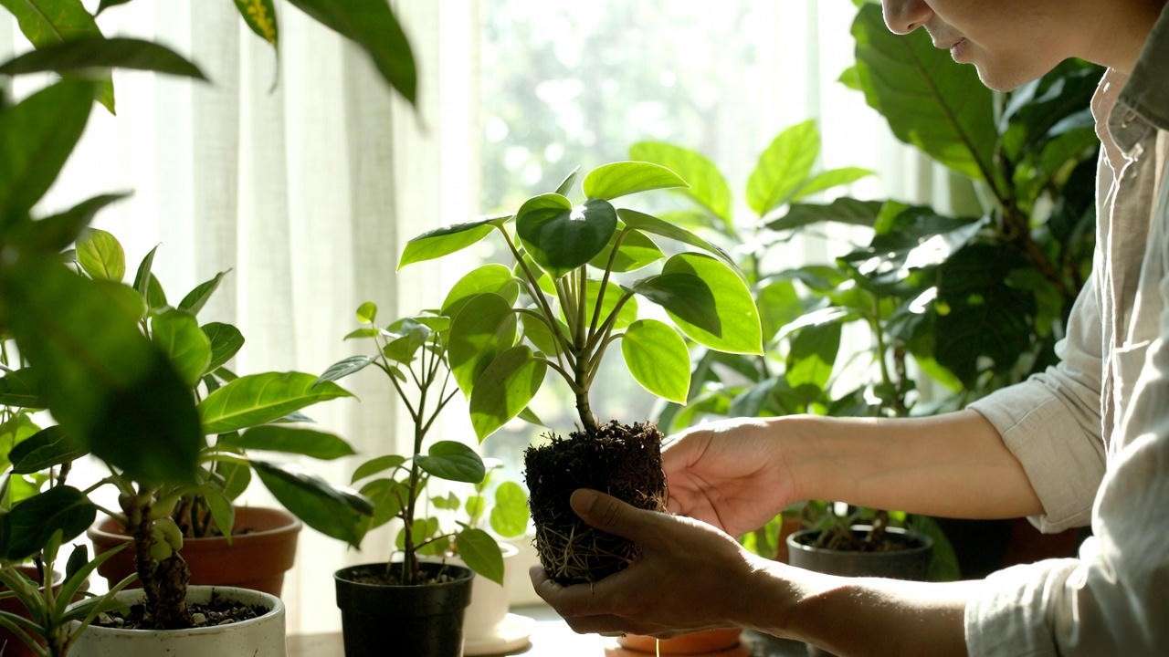 Troubleshooting peperomia cutting with no root growth in an indoor setup."