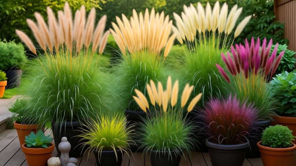 best ornamental grasses for pots on patio