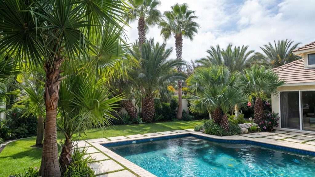 best palm trees for pool area