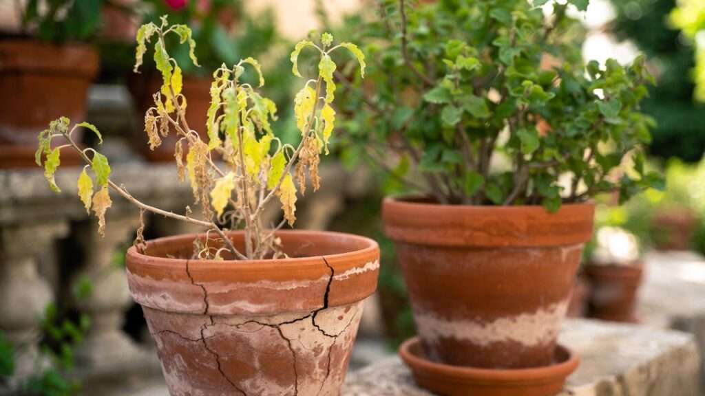 big terracotta plant pots