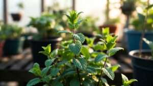 chocolate mint herb plant