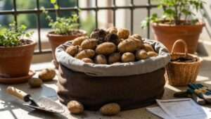 how to plant potatoes in a grow bag