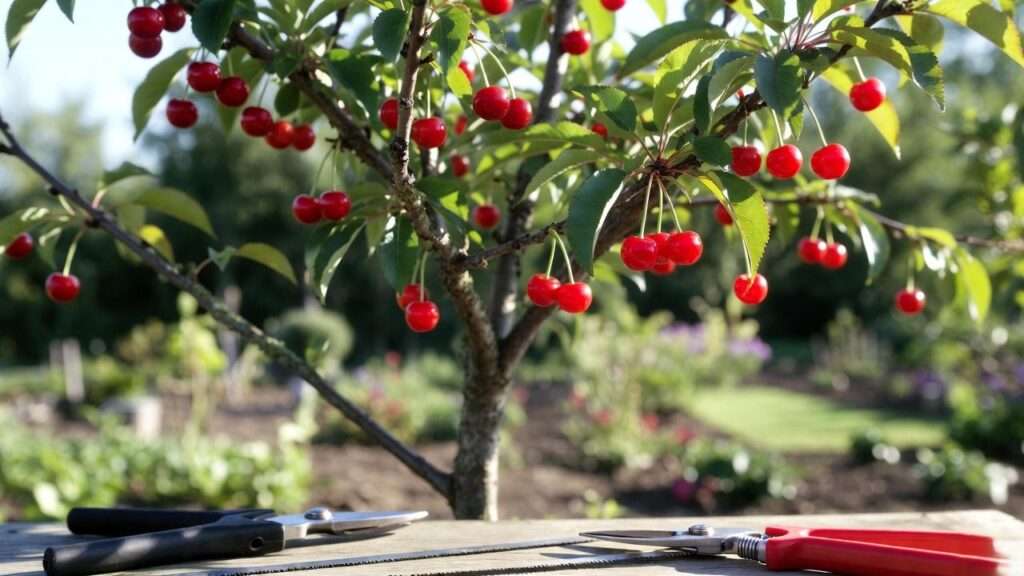 pruning a cherry tree