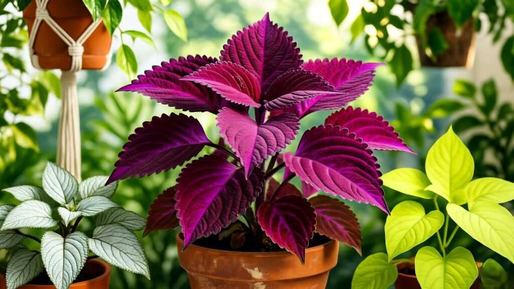 purple coleus plant