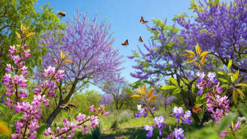 purple flower tree texas