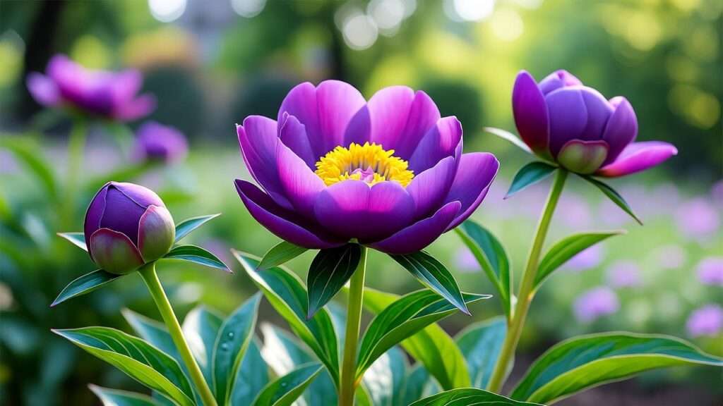 purple peony plant