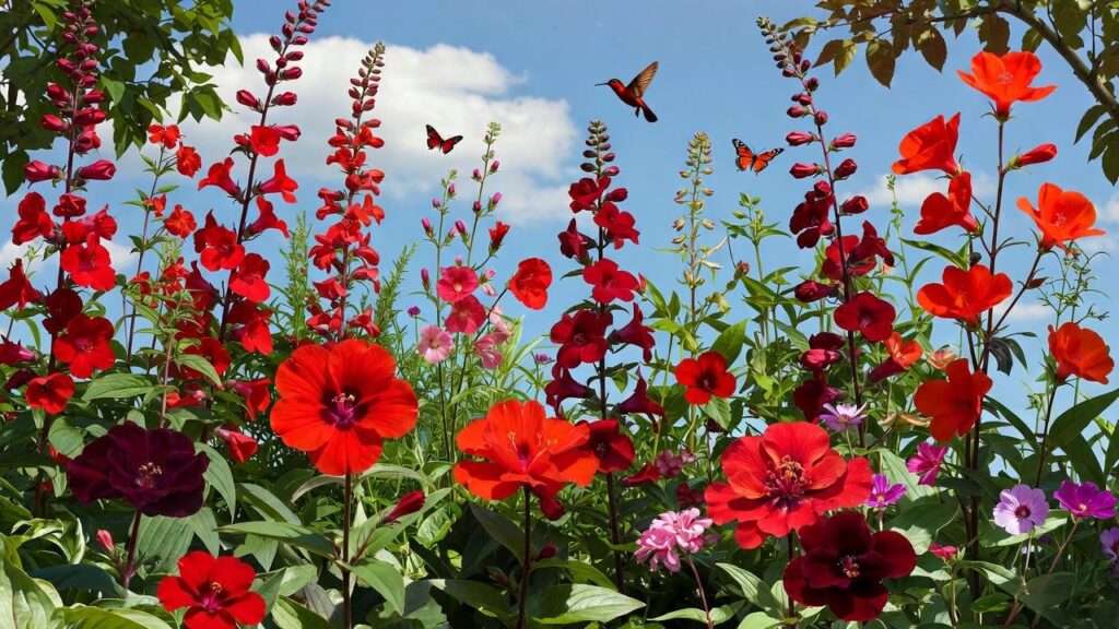 red perennial plants
