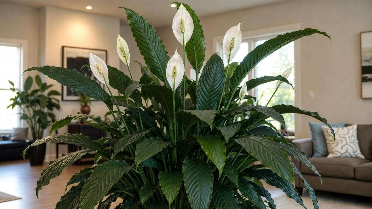 Giant 6-foot large peace lily plant as a stunning indoor statement piece