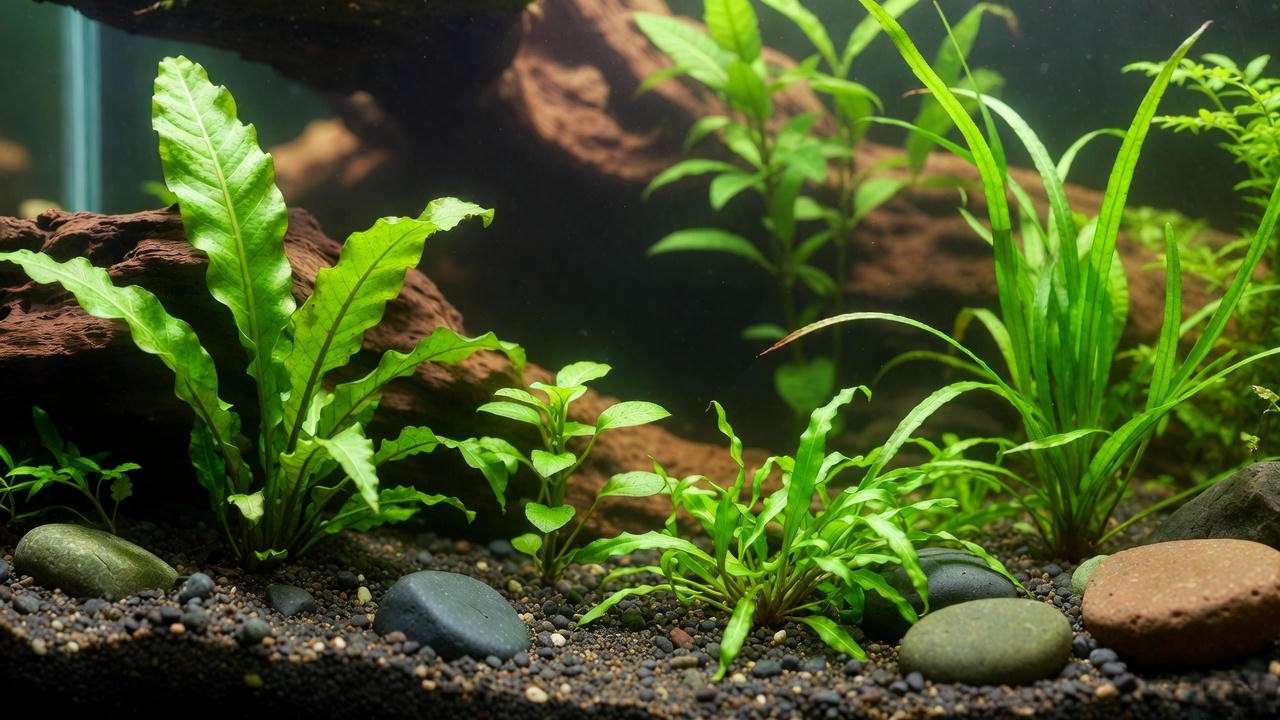 Top 5 easiest aquarium plants for beginners 2025 – Java Fern, Anubias, Sword, Vallisneria, Crypt