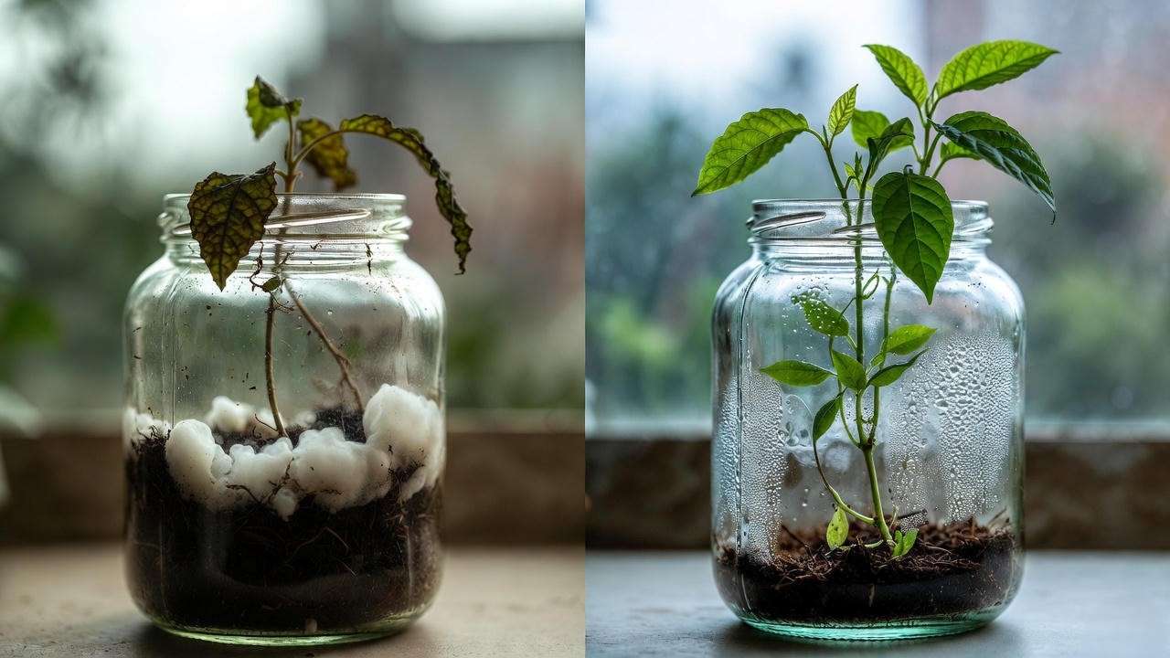 Terrarium mold vs healthy condensation comparison – common mistakes