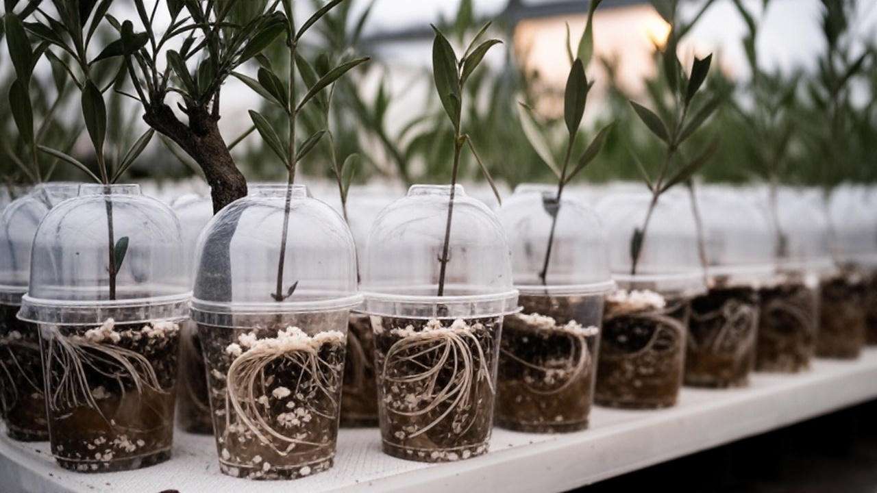 Olive tree growing in container on balcony vs planted in ground