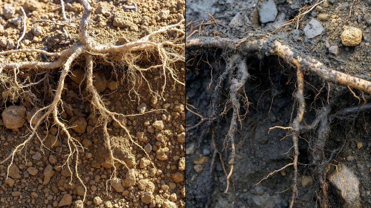 Drainage comparison showing why Ceanothus Yankee Point needs fast-draining soil to avoid root rot