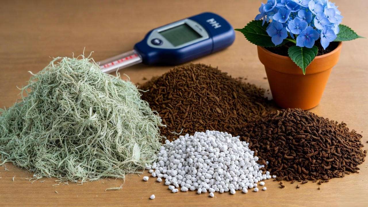 Perfect acidic potting mix recipe for indoor hydrangea houseplants