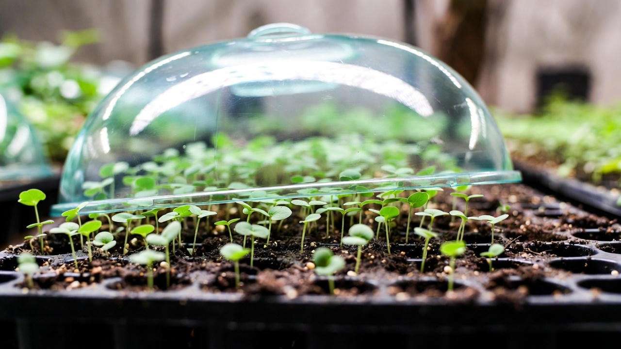 Successful honey eucalyptus seedlings germinating from seed