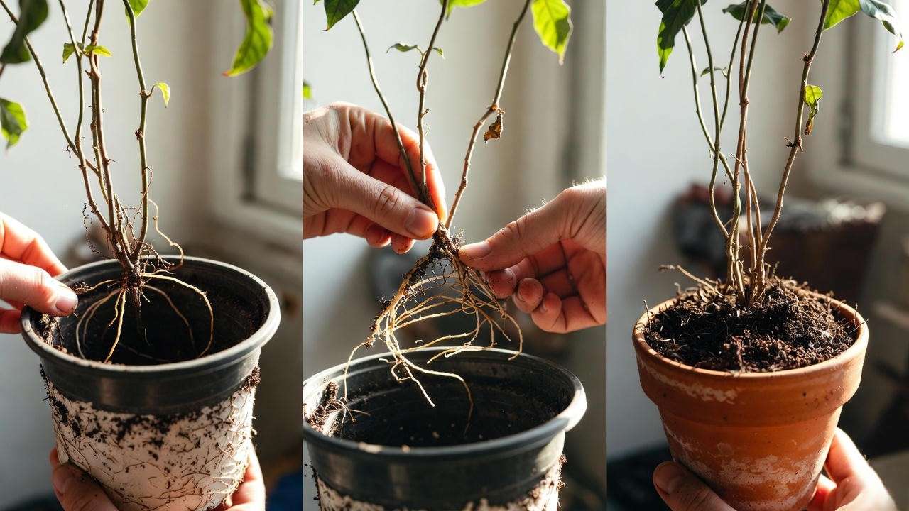 Step-by-step guide to repotting a root-bound Zeylanica snake plant