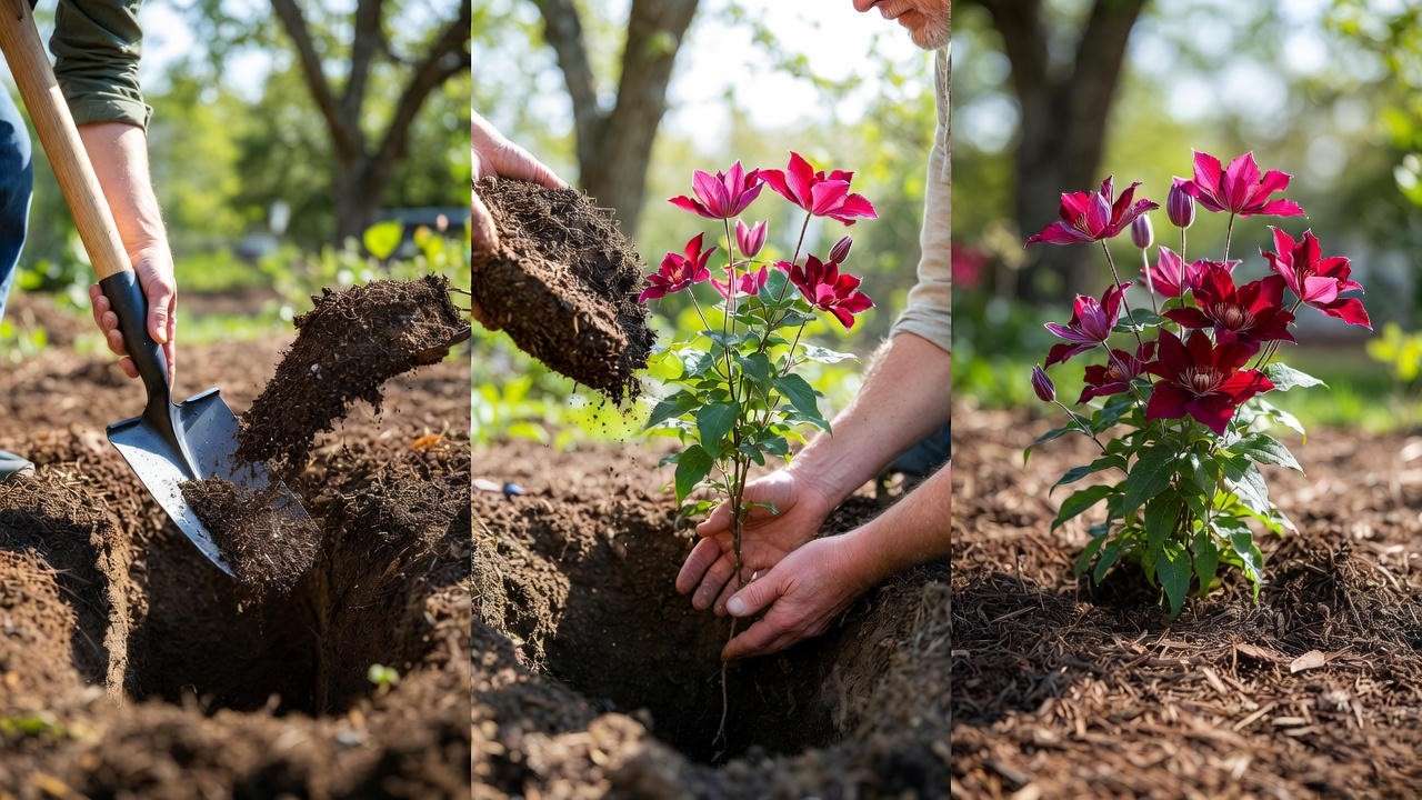 How to plant red clematis correctly – bury stem deep for strong growth