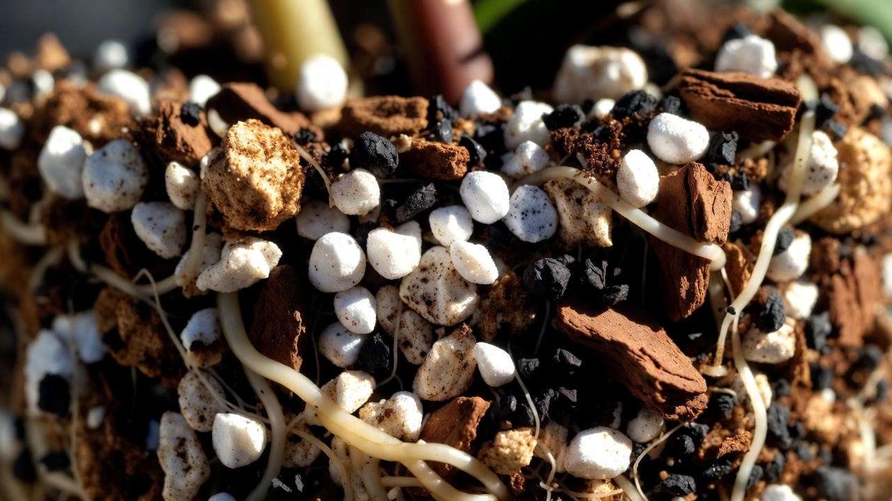 Well-draining chunky potting mix recipe ideal for assorted foliage plants